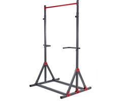 Hop-Sport krachtstation met optrekstang en dipstation HS-1015K krachttoren voor pull-ups en dips, vrijstaand en verstelbaar, belastbaar tot 200 kg