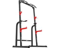 Hop-Sport Power Cage HS-1014K - multifunctionele powertower met squatrek, squatstandaard, dipstation en optrekstang