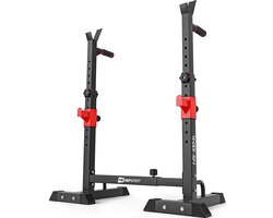 Hop-Sport verstelbaar halterrek voor lange halter HS-1004L - squat rack squat stand kan tot 250 kg dragen, dumbbell rak, fitness rek