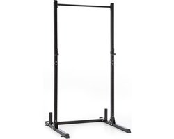 HR 1100 halterstation half rack 2 J-haken optrekstang zwart