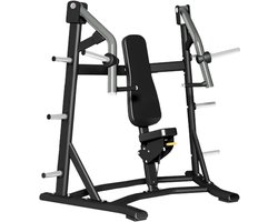 Incline Chest Press Machine - Evolve Fitness UL-20 Ultra Series - Plate Loaded - Gepoedercoat frame - Duurzame bekleding - Vloerbeschemers - Gewichtplaathouders