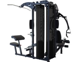 Inspire Fitness M5 Krachtstation - Voor Meerdere Gebruikers - Home Gym - met Lat Bar, EZ Curl Bar, D Handles & Low Row Handles - Matzwart