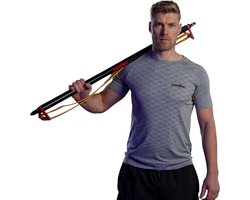 IronBar Training - Compleet Fitness Pakket (100% staal fitness bar + 5 Weerstands Banden set - (max 220 kilo weerstand) - Premium Kwaliteit - Ideaal voor thuis fitness, oefeningen fysio, revalidatie en bulk trainingen voor jezelf of als kado!!