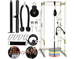 Kabelsysteem Set - 13 Delig - Antislip Handvat - Krachttraining - Fitness - Voor Triceps, Biceps, Armen, Onderarm, Schouder - Thuis Fitness