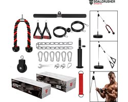 LatCrusher Pro - Fitness Kabelsysteem - Lat Pulley - Fitness - Home Gym - max. 100KG - XL Set