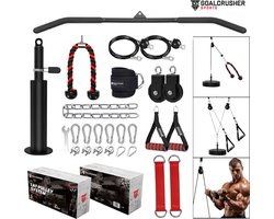 LatCrusher Ultimate - Fitness Kabelsysteem - Lat Pulley - Home Gym - Fitness - max. 100KG - XXL Set