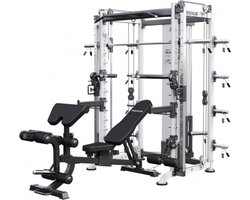 MAXXUS Multipress PRO - Krachtstation - Smith Machine - Met Fitnessbank en Accessoires