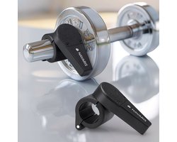 Navaris twee haltersluitingen 25 mm - Quick release - Snel te plaatsen - Met extra grip - Voor dumbells en halterstang - Veerklem alternatief - Zwart