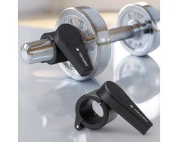 Navaris twee haltersluitingen 30 mm - Quick release - Snel te plaatsen - Met extra grip - Voor dumbells en halterstang - Veerklem alternatief - Zwart