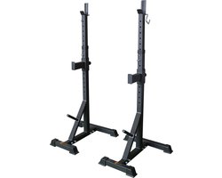 RS Sports Heavy Squat standaard - Verstelbaar Squat rack - Haltersteunen - Belastbaar tot 300 kg