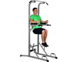 ScSPORTS® Pull Up Station - Dip Station - Met o.a. Pull up bar en zachte armsteunen - Multifunctioneel - Stalen constructie