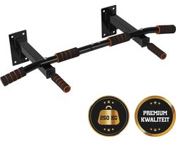 TTD® Premium Pull Up Bar - Pull Up Station - Optrekstang Wandmontage - Dip Station - Dip Bars - Thuis Sporten - Thuis Fitness - Premium materialen - Extra stevige montage onderdelen - Home workout - Kerst Cadeau