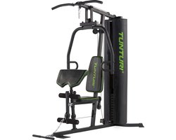 Tunturi HG20 Krachtstation met gewichten - Compacte home gym met lat pulley - Fitness krachtstation voor thuis - Compact en multifunctioneel - Incl. gratis fitness app