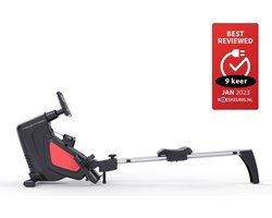 Focus Fitness Row 3 - Roeitrainer - Roeimachine - Roeiapparaat - Incl. Trainingscomputer en Hartslagsensoren - Inklapbaar