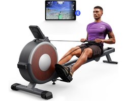 JB® Roeimachine - Roeiapparaat - Roeitrainers - Hometrainer - Hometrainers Fitness - Hometrainer Fitness - Roeimachine Inklapbaar - Hometrainer Opvouwbaar - Hometrainer Inklapbaar - Roeimachine Inklapbaar - 16 Weerstandsniveaus - Met Bluetooth