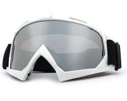 Actania Skibril - Ski Zonnebril - Dames - Heren - Wintersport - Winddicht - UV-Bescherming - Ski Gadgets - Wit/Zilver