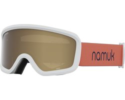 Giro Chico 2.0 Youth Snow Goggle - Namuk Coral/True Navy Strap with Amber Rose Lens