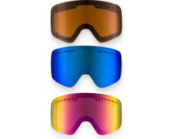 GO-OFF MAGNET Skibril Lens Set - 3 stuks (voor groene ski bril)