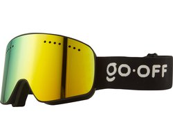 GOOFF Magnet skibril en snowboardbril - de bril met verwisselbare lenzen - rood-oranje oliekleur vizier voor zonnig - te wisselen door magneten - past op elke skihelm