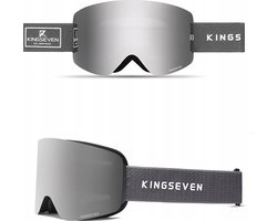 KingSeven - Randloze Unisex Skibril met UV400 en Polarisatiefilter - Grijs - Model Z293