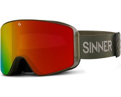 Sinner Aura Skibril 2024 - Groen + GRATIS EXTRA LENS | Categorie 3