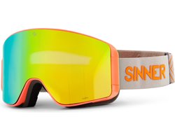 Sinner Aura Skibril 2024 - Oranje + GRATIS EXTRA LENS | Categorie 3