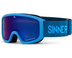 Sinner DUCK MOUNTAIN kinder skibril - Blauw Neon - Blauwe Lens