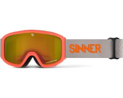 Sinner DUCK MOUNTAIN kinder skibril - Oranje Neon - Rode Lens