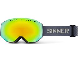 Sinner EMERALD skibril - Donker Grijs - Rode Lens