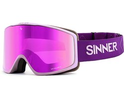 Sinner Sin Valley S Skibril - Paars + GRATIS EXTRA LENS | Categorie 3