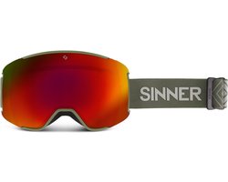 Sinner SNOWFLAKE skibril - Mosgroen - incl 2 lenzen