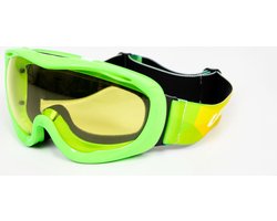 Skibril Snowboard Bril - Anti fog - Groen, Gele Lens - Unisex Volwassen - Wintersport