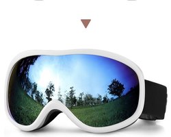 Skibril Wit - Snowboardbril - UV Beschermend - Verstelbare Ski/Snowboard bril - Unisex - Multi glas