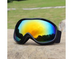 Skibril Zwart - Snowboardbril - UV Beschermend - Verstelbare Ski/Snowboard bril - Unisex - Multi glas