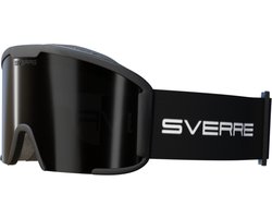 Sverre Sports skibril met zwarte verwisselbare lens + GRATIS slecht weer lens - Anti-condens - Voor heren en dames - Inclusief harde beschermcase - 100% UV bescherming