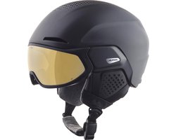 Alpina Alto Q Lite Skihelm Met Vizier 2023 | Black Matt | Quatroflex Lite Gold Mirror S2 | Maat: 51 - 55 cm