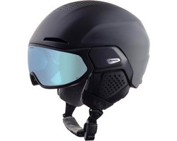 Alpina Oro QV MIPS Skihelm Met Vizier 2023 | Black Matt | QV-flex Ice Blue Cat. 2-3 | Maat: 51 - 54 cm