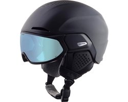 Alpina Oro QV MIPS Skihelm Met Vizier 2023 | Black Matt | QV-flex Ice Blue Cat. 2-3 | Maat: 59 - 63 cm