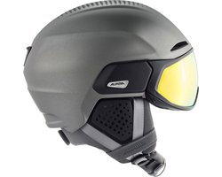 Alpina Oro QV MIPS Skihelm Met Vizier - Gunmetal Matt | QuatroVarioflex S2-S3 | Maat: 55 - 59 cm