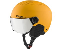 Alpina Zupo Visor Q-Lite Junior Skihelm Met Vizier - Burned Yellow Matt | Maat: 51 - 55 cm