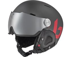 Bollé Might Visor Skihelm met vizier | Brown Gun Cat.2 | Titanium Red Matte | Maat: 52 - 55 cm