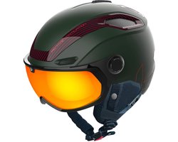 Bollé V-Line Carbon Skihelm met vizier | Forest Matte | Photochromic Phantom Fire  Cat. 1-3 | Maat: 59 - 61 cm