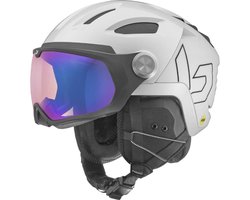 Bollé V-Ryft Mips Skihelm met vizier 2023 | Phantom Blue Cat. 1 to 3 | White Pearl Shiny | Maat: 52 - 55 cm