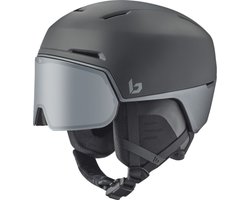 Bollé X-Fusion Skihelm Met Vizier 2024 | Black Steel Matte | Photochromic Silver Cat. 1-3 | Maat: 55 - 59 cm