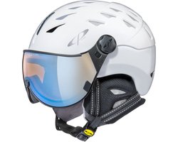 CP Cuma - Skihelm - wit - 60-62/L - Meekleurend & Polariserend Vizier - Cat. 1-2 (☁/❄/☀)