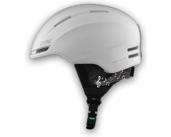 CRNK Skihelm - Skihelm met Bluetooth - draadloos muziek luisteren en handsfree bellen - Lichtgewicht - premium afwerking - 10 uur Accu - Wit - Maat M - Model SKADI ALPHA