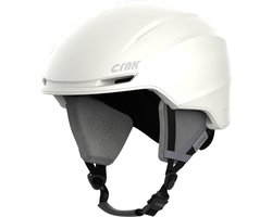 GOOFF Speed CRNK - Skihelm voor snowboard en skiën - 10 ventilatie opening - hoogste niveau afwerking - met fleece en magnetische sluiting - geschikt voor elke skibril - wit maat L