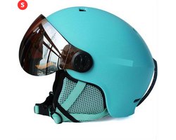 Livano Skihelm - Met Vizier - Ski Gadgets - Dames - Heren - Wintersport - Ski - Blauw - Maat S