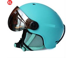 Livano Skihelm - Met Vizier - Ski Gadgets - Dames - Heren - Wintersport - Ski - Blauw - Maat XL