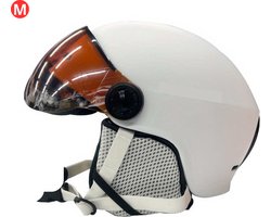 Livano Skihelm - Met Vizier - Ski Gadgets - Dames - Heren - Wintersport - Ski - Wit - Maat M